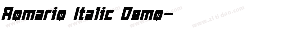 Romario Italic Demo字体转换